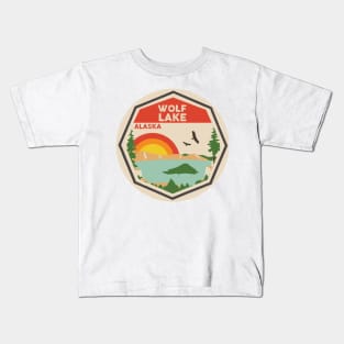 Wolf Lake Alaska Kids T-Shirt